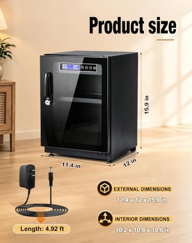 30L Camera Dry Cabinet, Electronic Dehumidifier Storage Cabinet - Image 3
