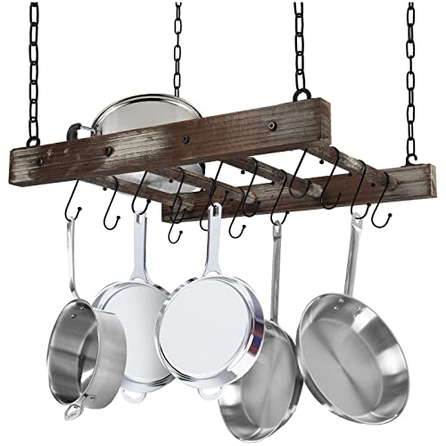 J JACKCUBE DESIGN Hanging Pot Rack Pan Ceiling Wall Mounted - Image 2