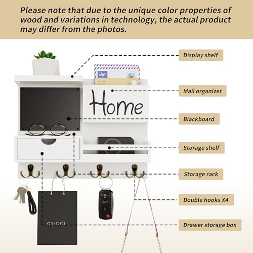 Farmhouse Key Holder for Wall with Mail Organizer - Easy - Image 7