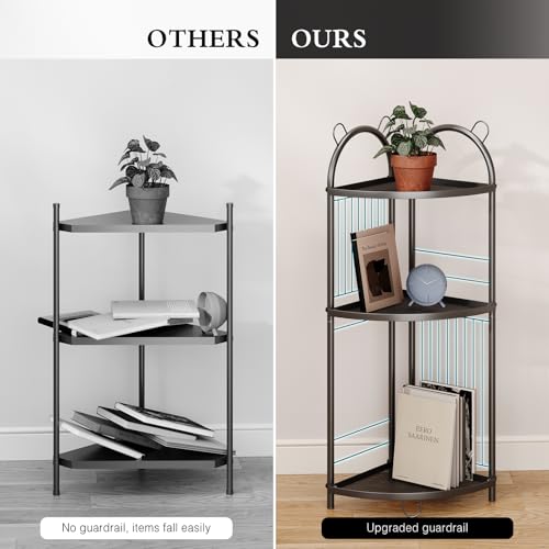 Corner Bathroom Shelf Metal Short Corner Stand Shelf Black - Image 5