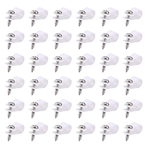 Swpeet 60 Pack White 5/16 Inch Nylon Plastic R-Type Cable - Image 1