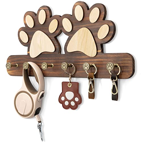 MTERSN Decorative Dog Leash for Wall with 6 Key Hooks | Pet Essentials - Image 2