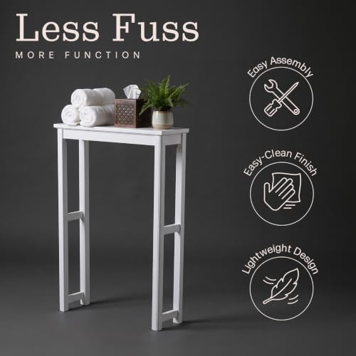 Alaterre Furniture Dorset Over-the-Toilet Storage Shelf, White - Image 7