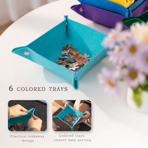 Tektalk Foldable Jigsaw Puzzle Board, Felt Puzzle Mat - Image 6