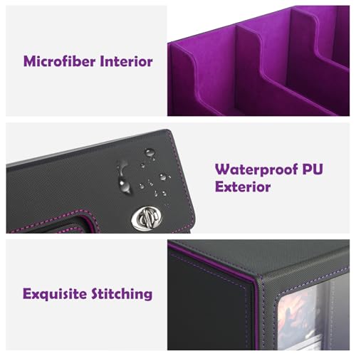 5-Row Trading Card Storage Box with Handle and Commander - Image 7
