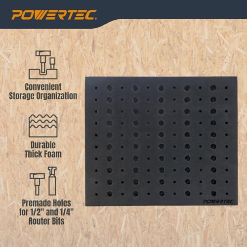 POWERTEC Router Bit Storage Inserts for 110 Bits, 50PCS 1/2" - Image 3