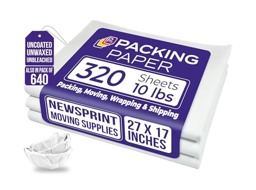 Purple Papers White Bulk Packing Paper | 320 sheets | 27" x 17" | - Image 2