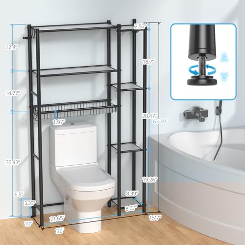 Over The Toilet Storage Shelf - Bathroom Organizer Rack - Image 4
