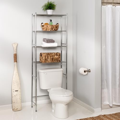 Honey-Can-Do 4-Tier Over-The-Toilet Storage Shelf - Space-Saving - Image 3