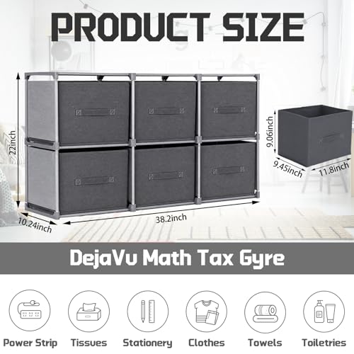 Geetery Under Dorm Bed Cube Organizer Shelf with 6 Cube - Image 3
