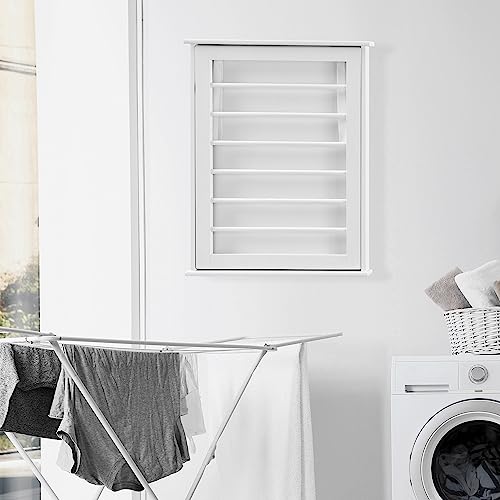 Danya B. Folding Wall Mounted Drying Rack - White - Image 3