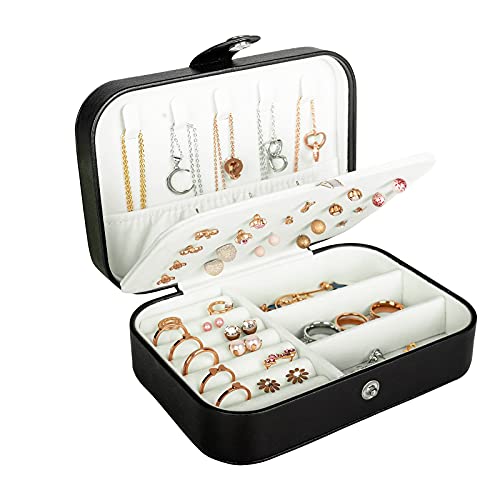 Hatori Travel Jewelry Box, PU Leather Small Jewelry - Image 2
