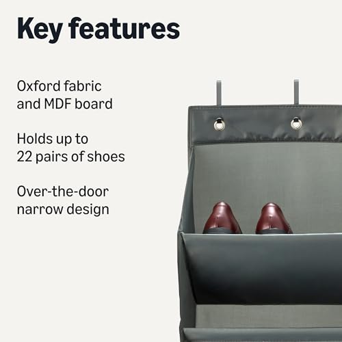 Amazon Basics 8 Tier Over the Door Shoe Organizer, L | All Products - Image 3