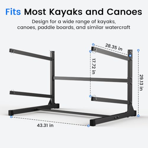 Kayak Storage Rack, 2/3/4 Level Kayak Rack for Garage - Image 5