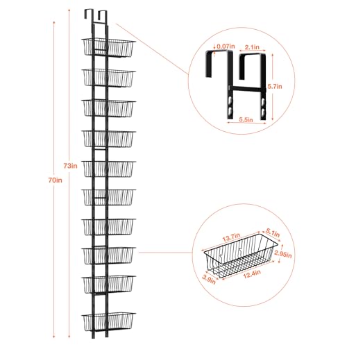 10 Tier Over the Door Pantry Organizer, Over the Door Organizer - Image 3