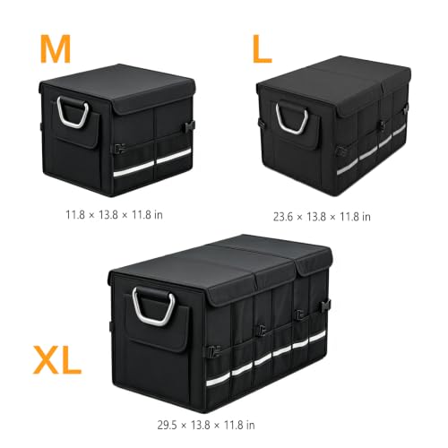 Trunk Organizer With Lid For SUV Car Trunk Foldable Oxford - Image 7