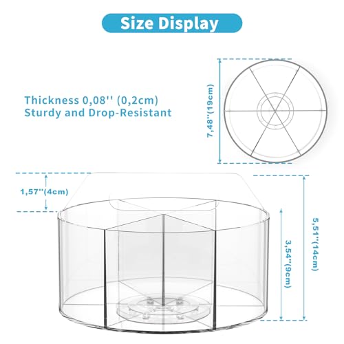 Rotating Markers Organizer for Kids, Acrylic Lazy Susan - Image 3