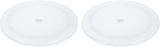 uxcell 2Pack Acrylic Lazy Susan Turntable, 9" Spinner Lazy Susan Turntable Organizer, Acrylic Ball Bearing Rotating Tray for Pantry Spice Rack Decorating, White
