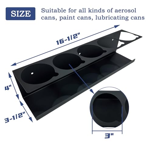 Spray Can Holder Organizer Aerosol Can Rack Wall Mount Spray - Image 3