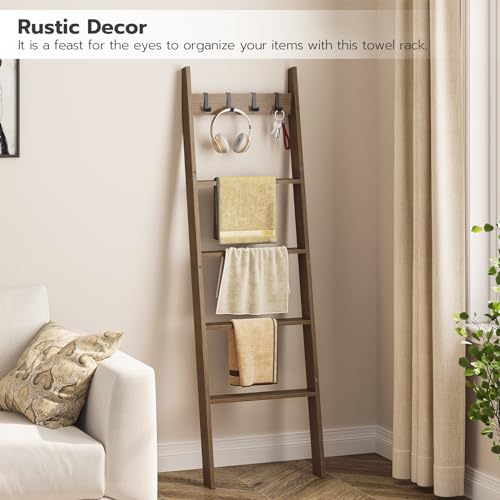 HOOBRO Blanket Ladder for Living Room and Bedroom, 5-Tier - Image 5