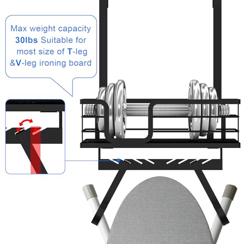TJ.MOREE Over the Door/Wall Mount Ironing Board Hanger - Image 7