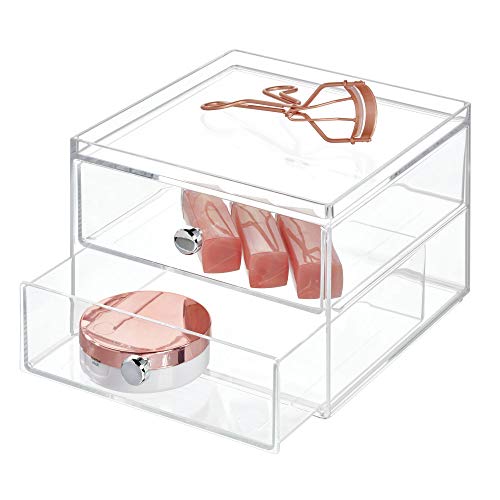 iDesign Plastic 2 Jewelry Box, Compact Storage Organization - Image 2