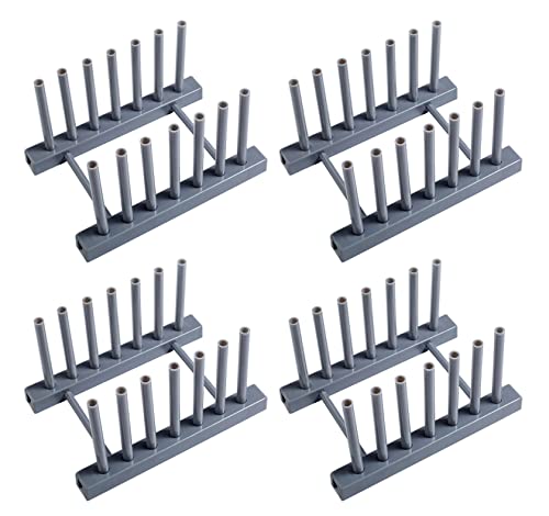 Gray Plate Racks Organizer for Cabinet, 4 Pack Plast | All Products - Image 2