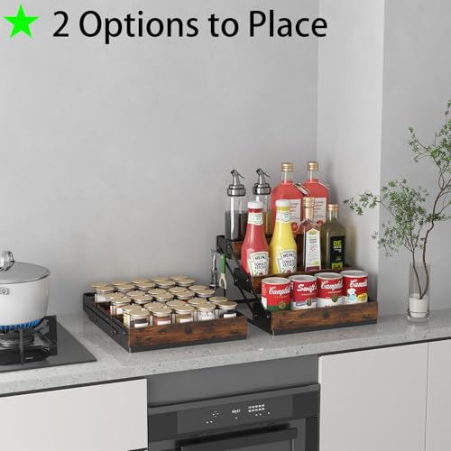 3 Tier Spice Rack Organizer for Cabinet, Foldable Spice Rack - Image 6
