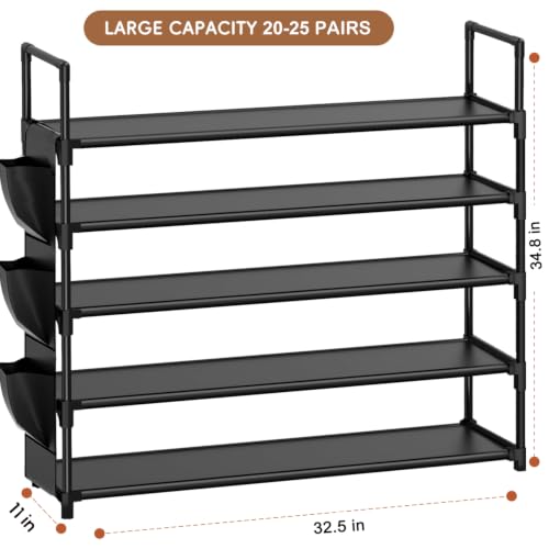 Shoe Rack 5 Tier 20-25 Storage Capacity Shoes Organizer - Image 4
