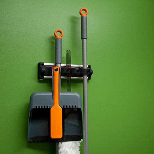 Casabella Grook 13.5" Wall-Mount Broom and Mop Holder, Medium - Image 3