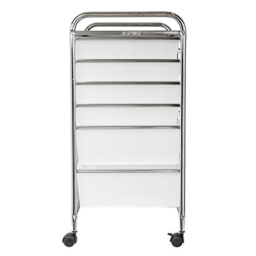 Honey-Can-Do Rolling Craft Storage Cart, Clear, 12-Drawer - Image 4