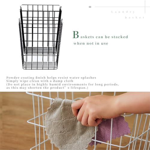 Laundry Cart Square Three Tier Laundry Basket Space-Saving - Image 7