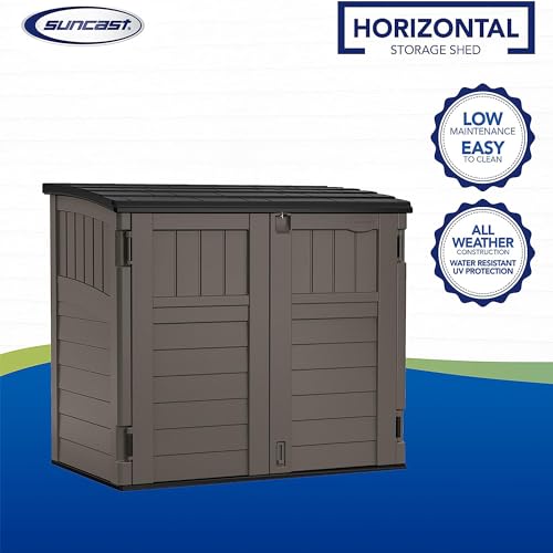Suncast 34 Cu Ft Horizontal Shed, Outdoor Storage Shed with Floor - Image 5