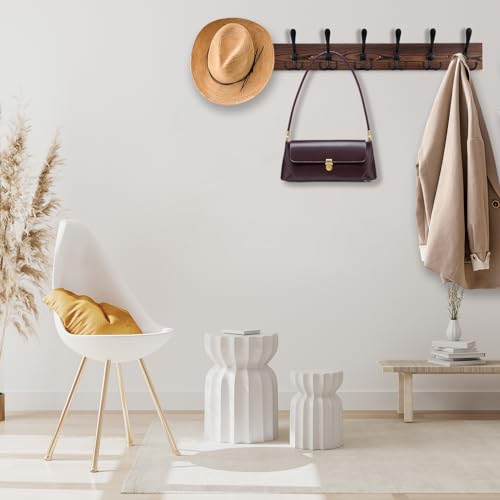 Kuhome 32.2'' Large Coat Rack Wall Mount Coat Hooks Coat - Image 5