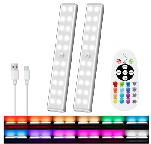 Under Cabinet Light Wireless with Remote, 15 Color RGB Magnetic - Image 2