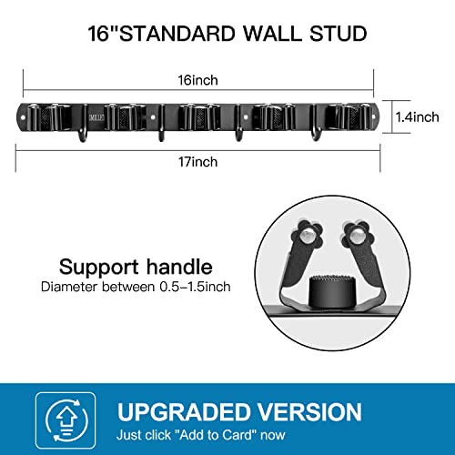IMILLET Broom Holder Wall Mount,Heavy Duty Garage | Garage Storage - Image 3