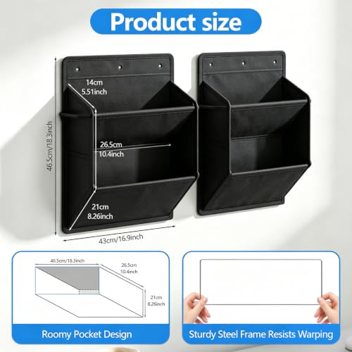 2PCS RV Shoe Storage Organizer, 16.9'' X 18.3' Wall - Image 3