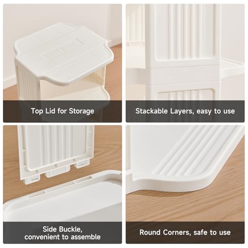 UFORU 5-Tier Small Vertical Shoe Rack,Plastic Shoe Organizer - Image 7