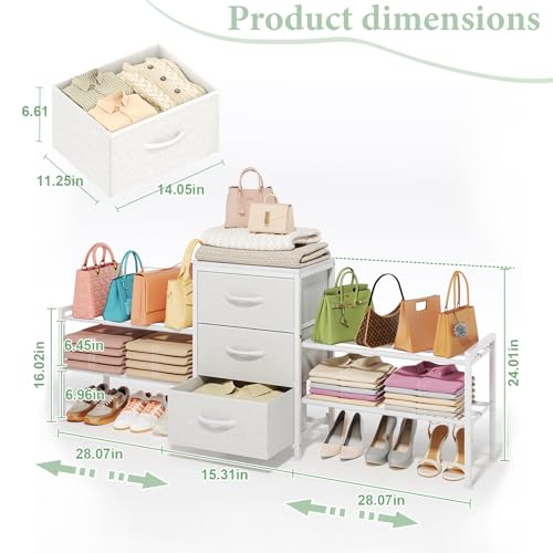 Expandable Closet Organizers and Storage,Wide Long 3 - Image 3