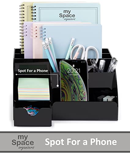 My Space Organizers Black Desk Organizer with 9 Compartments - Image 3