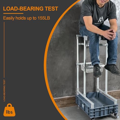 Rolling Cleaning Cart with Mop & Broom Organizer ， Convenient - Image 7