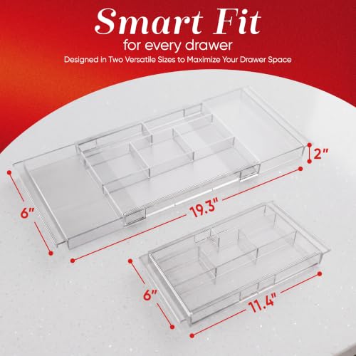 Masirs Expandable Drawer Organizer - Customizable Makeup Vanity - Image 3