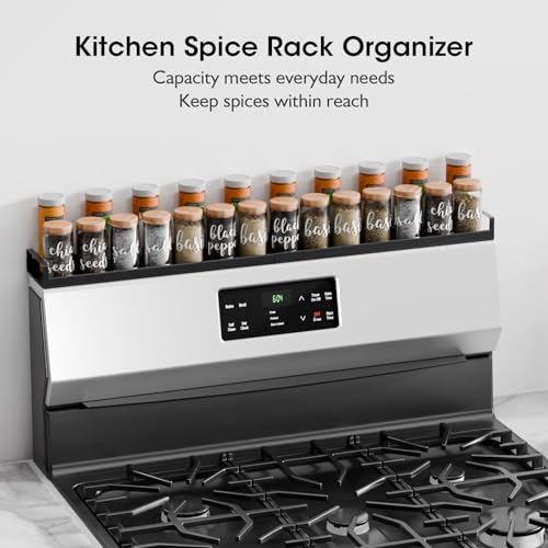 30" Adjustable Magnetic Stove Top Shelf, Matte Black - Image 8