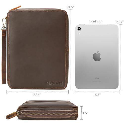 Polare Full Grain Leather Travel Cable Organizer Case Electronics - Image 5
