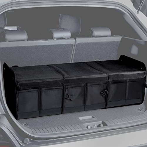 1680D 114L Extra-Large Collapsible Car Trunk Organizer with Lid - Image 2