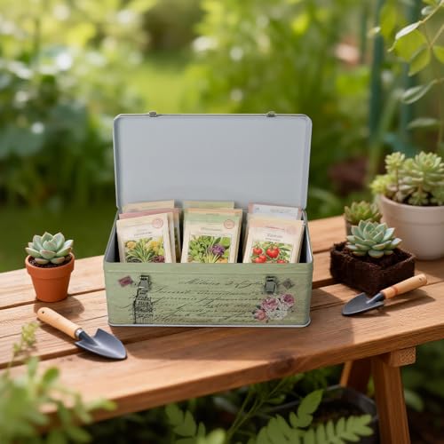 DreamsEden Metal Seed Organizer Storage Box - Rustic - Image 5
