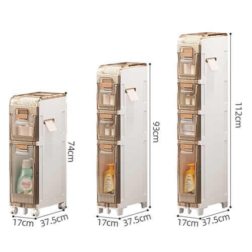 Bathroom Storage Cabinet,Vertical Storage Unit Waterproof Towel - Image 4