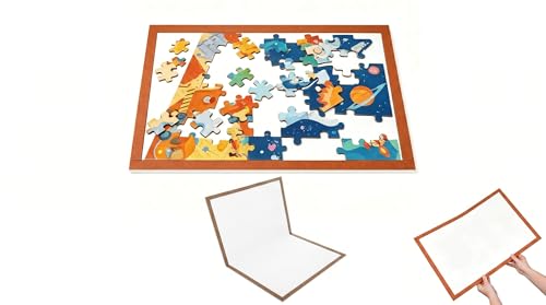 Toyvian Jigsaw Puzzle Mat, 60x40cm Foldable with Frame - Image 2