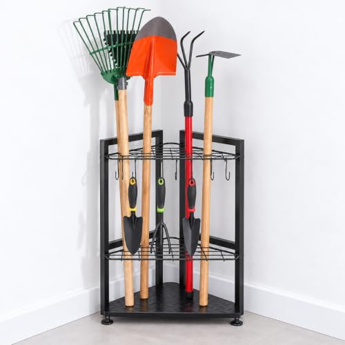 YueTong Corner Garden Tool Organizer, Freestanding Rack - Image 2