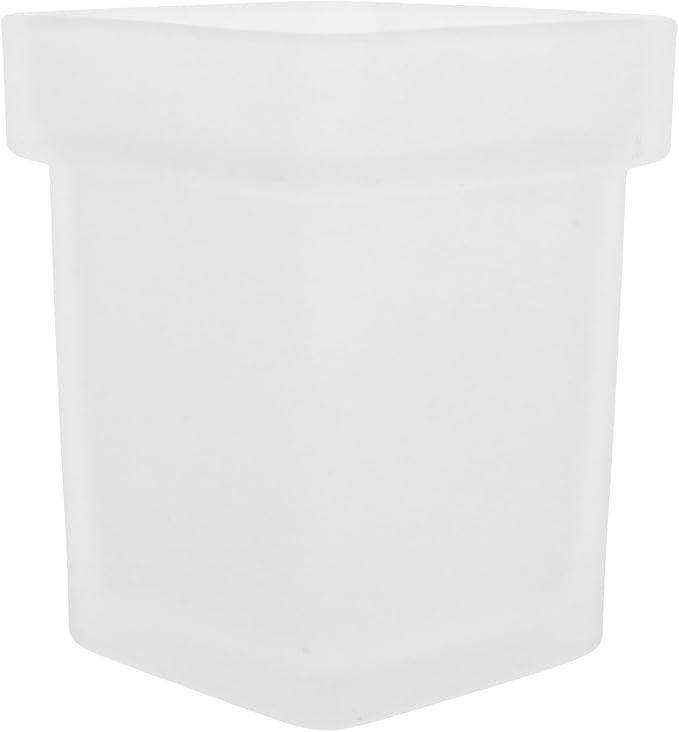 Artibetter Toilet Cleaning Brush Holder Ceramic Matte Square Cup Bathroom Toilet Brush Rack Storage